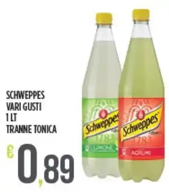 Schweppes vari gusti 1 lt Tranne Tonica