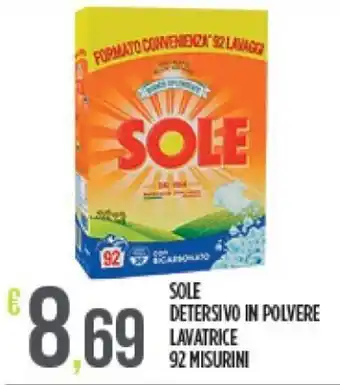 Sole Detersivo in Polvere Lavatrice 92 Misurini