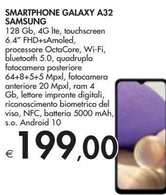 Bennet Smartphone galaxy a32 samsung offerta