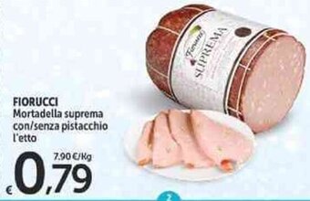 Carrefour Market Fiorucci Mortadella Suprema con/senza Pistacchio L'Etto offerta