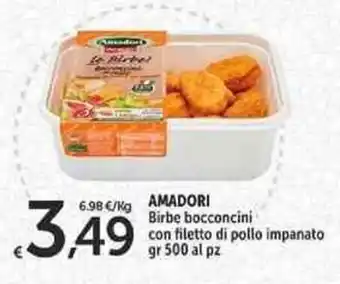Carrefour Market Amadori Birbe Bocconcini con Filetto di Pollo Impanato 500gr offerta