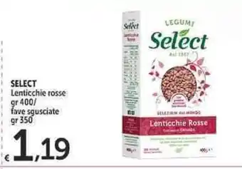Carrefour Market Select Lenticchie Rosse/Fave Sgusciate 400gr 350gr offerta