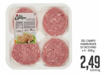 Supermercati Piccolo Del Campo Hamburger di Tacchino x 4 - 408 g offerta