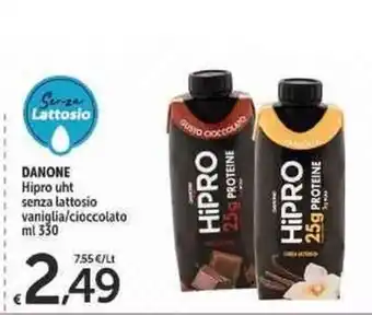 Carrefour Market Danone Hipro uht senza lattosio vaniglia/cioccolato 330ml offerta