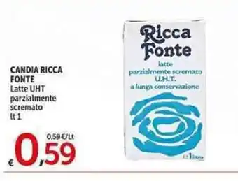 Carrefour Market Candia Ricca Fonte Latte UHT parzialmente scremato 1lt offerta