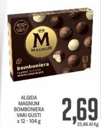 Supermercati Piccolo Algida Magnum Bomboniera vari gusti x 12 - 104 g offerta