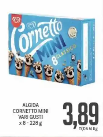 Supermercati Piccolo Algida Cornetto Mini vair gusti x 8 - 228 g offerta