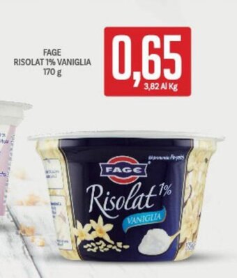 Supermercati Piccolo Fage Risolat 1% Vaniglia 170 g offerta