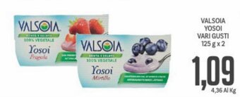 Supermercati Piccolo Valsoia Yosoi Vari Gusti 125 g x 2 offerta