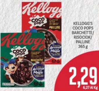 Supermercati Piccolo Kellogg's Coco Pops Barchette/Risociok/Palline 365 g offerta
