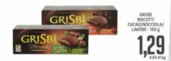 Supermercati Piccolo Grisbì Biscotti Cacao/Nocciola/Limone - 150 g offerta
