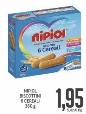 Supermercati Piccolo Nipiol Biscottini 6 Cereali 360 g offerta