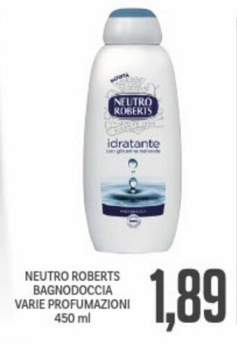 Supermercati Piccolo Neutro Roberts Bagnodoccia Varie Profumazioni 450 ml offerta