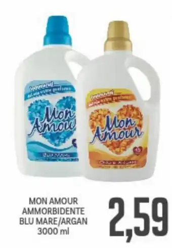 Supermercati Piccolo Mon Amour Ammorbidente Blu Mare/Argan 3000 ml offerta