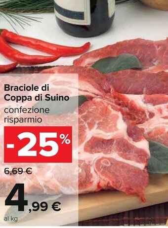 Carrefour Braciole di Coppa di Suino offerta