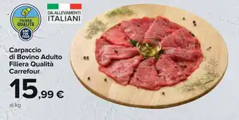 Carrefour Carrefour Carpaccio di Bovino Adulto Filiera Qualità offerta