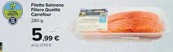 Carrefour Carrefour Filetto Salmone Filiera Qualità 280 g offerta