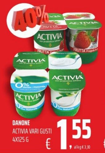 Coop Danone Activia vari gusti 4x125 g offerta