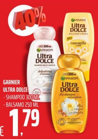 Coop Garnier Ultra Dolce Shampoo 300 ml Balsamo 250 ml offerta