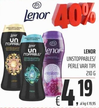 Coop Lenor Unstoppables/Perle vari tipi 210 g offerta