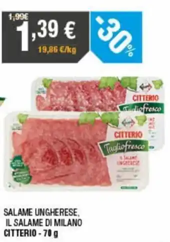 Poli Citterio Salame Ungherese IL Salame di Milano 70 g offerta