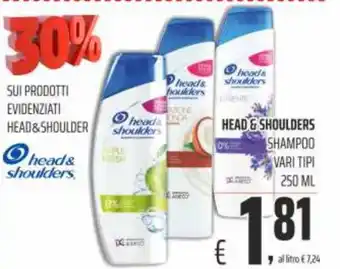 Coop Head & Shoulders Shampoo vari tipi 250 ml offerta