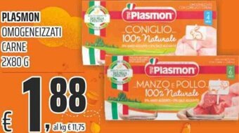 Coop Plasmon Omogeneizzati Carne 2x80 g offerta
