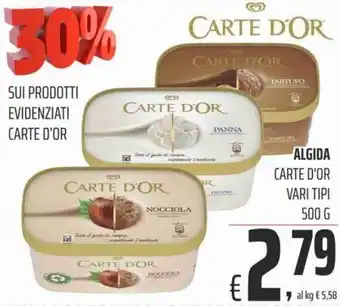Coop Algida Carte D'Or vari tipi 500 g offerta