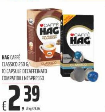 Coop Hag Caffè Classico 250 g offerta