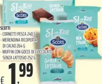 Coop Scotti Cornetti Pesca 240 g offerta