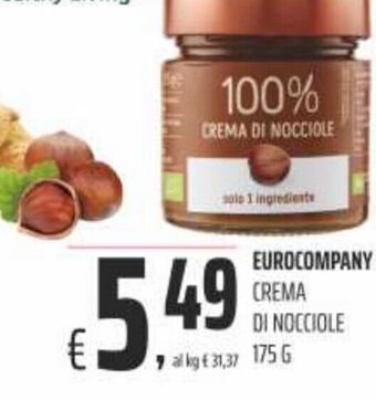 Coop Eurocompany Crema di Nocciole 175 g offerta
