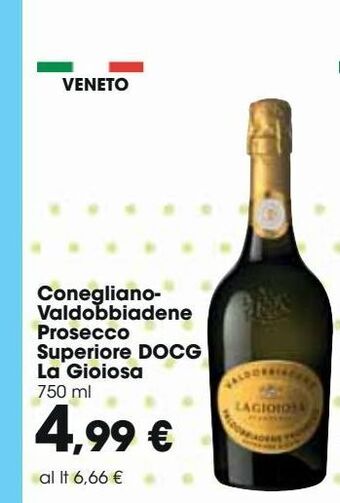 Carrefour Iper Conegliano-valdobbiadene prosecco superiore docg la gioiosa offerta