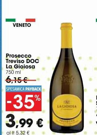 Prosecco treviso doc la gioiosa