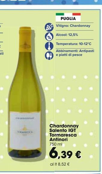Chardonnay salento igt tormaresca antinori