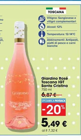 Giardino rosè toscana igt santa cristina