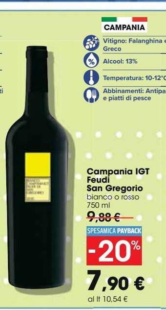 Carrefour Iper Campania igt feudi san gregorio offerta
