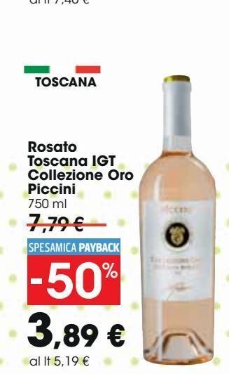 Carrefour Iper Rosato toscana igt collezione oro piccini offerta
