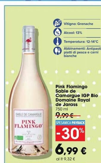 Carrefour Iper Pink flamingo sabie de camargue igp bio domaine royal de jarass offerta