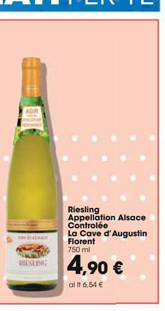 Riesling appellation alsace controlèe la cave d'augustin florent