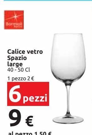Calice vetro spazio large