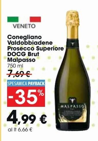 Carrefour Market Conegliano valdobbiadene prosecco superiore docg brut malpasso offerta