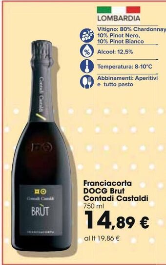 Carrefour Market Franciacorta docg brut contadi castaldi offerta