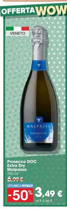 Carrefour Market Prosecco doc extra dry malpasso offerta