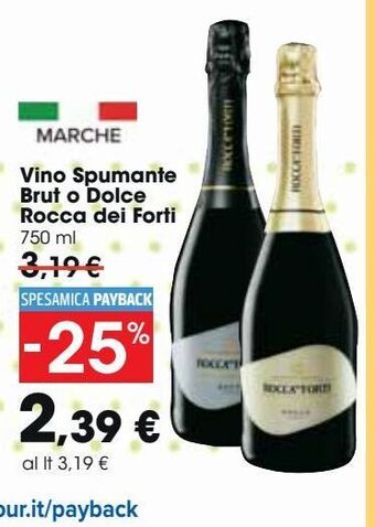 Carrefour Market Vino spumante brut o dolce rocca dei forti offerta