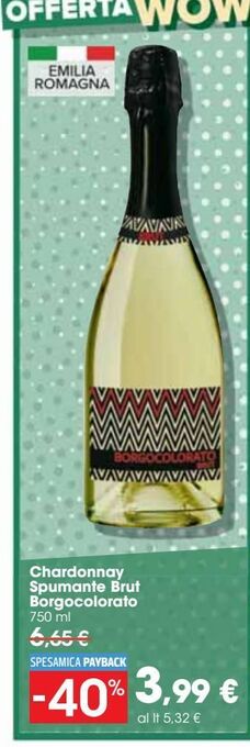 Carrefour Market Chardonnay spumante brut borgocolorato offerta