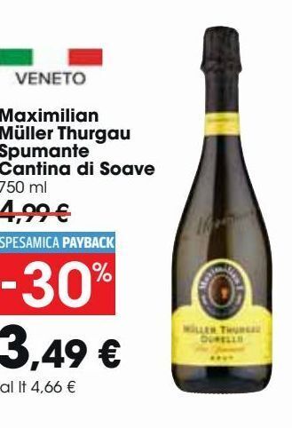 Carrefour Market Maxilian muller thurgau spumante cantina di soave offerta