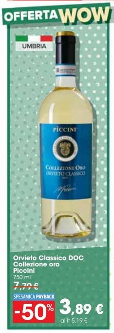 Carrefour Market Orvieto classico doc collezioine oro piccini offerta