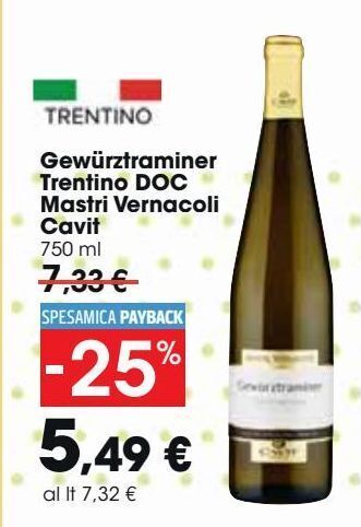 Gewurztraminer trentino doc mastri vernacoli cavit
