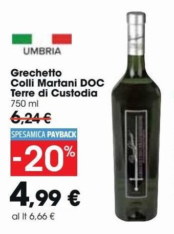 Carrefour Market Grechetto colli martani doc terre di custodia offerta
