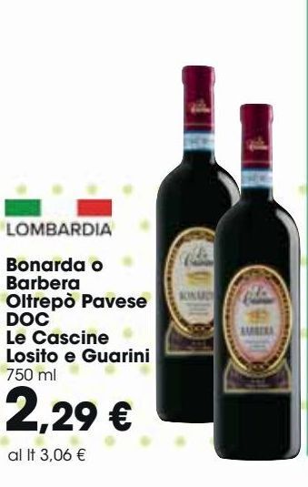Bonarda o barbera oltrepò pavese doc le cascine losito e guarini